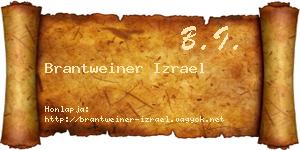 Brantweiner Izrael névjegykártya